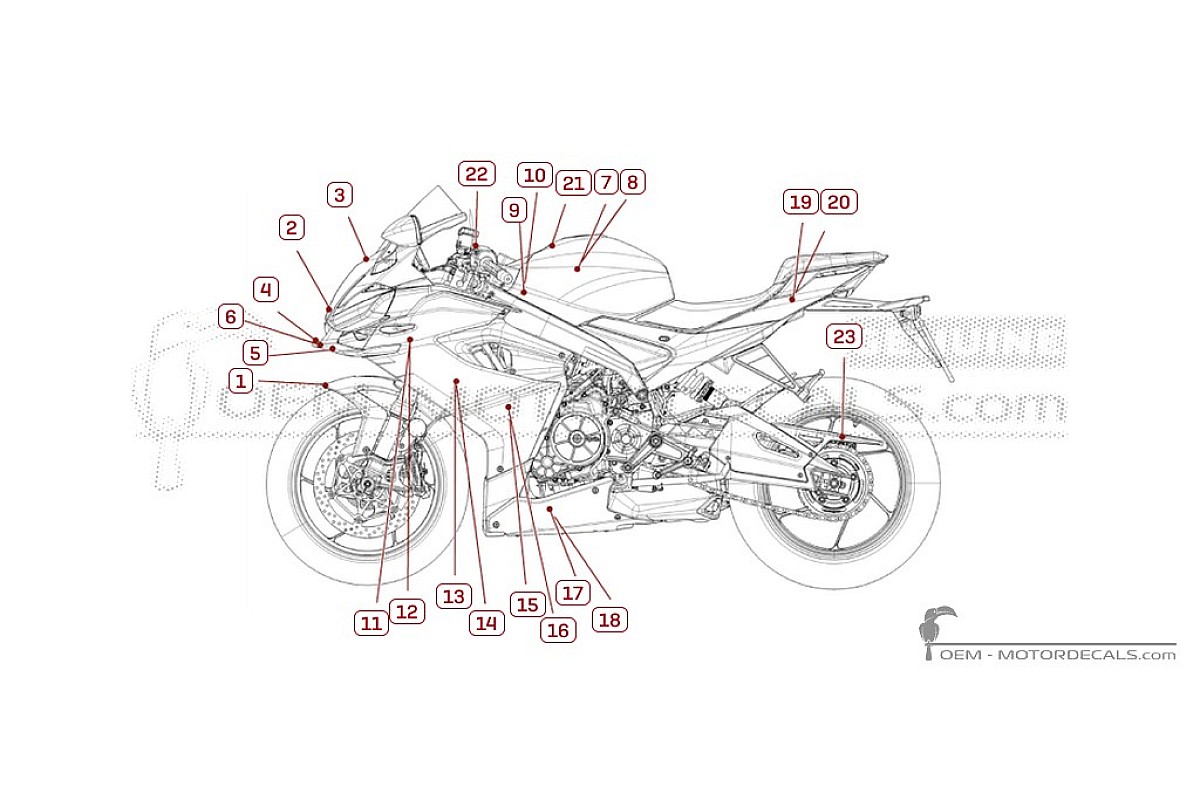Decals for Aprilia RS660 2025 • Aprilia OEM Decals