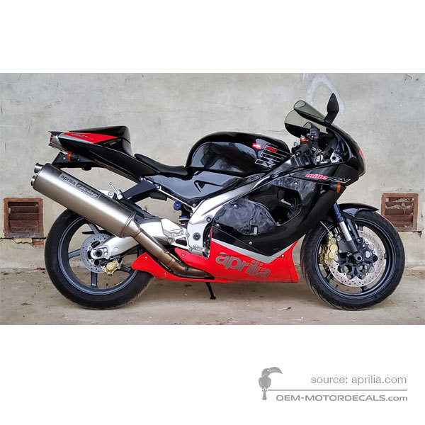 Aufkleber für Aprilia RSV1000 Mille 2000 - Schwarz • Aprilia OEM-Aufkleber