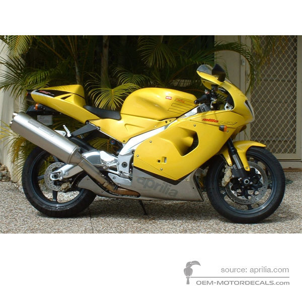 Adesivi per Aprilia RSV1000 Mille 2000 - Giallo • Aprilia Adesivi OEM