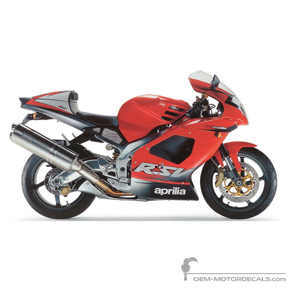 Decals for Aprilia RSV1000 2002 - Red • Aprilia OEM Decals