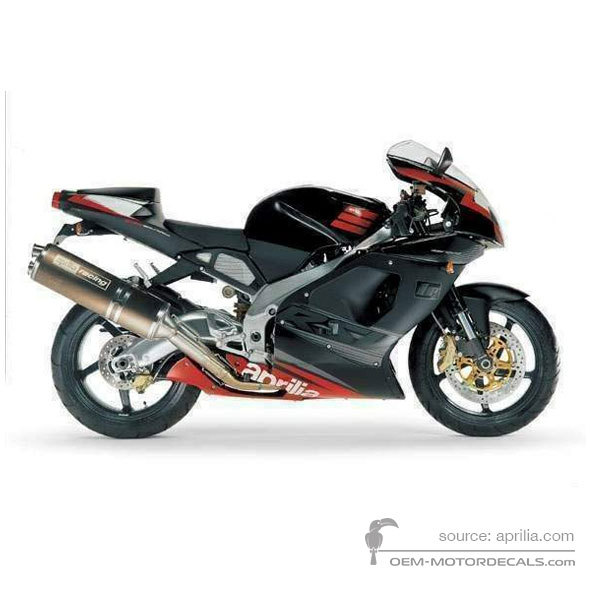 Naklejki do Aprilia RSV1000 2003 - Czarny • Aprilia Naklejki OEM