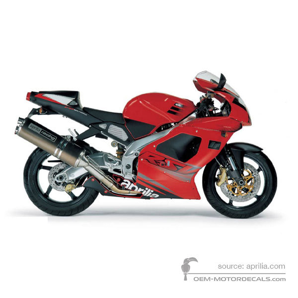 Aufkleber für Aprilia RSV1000 2003 - Rot • Aprilia OEM-Aufkleber