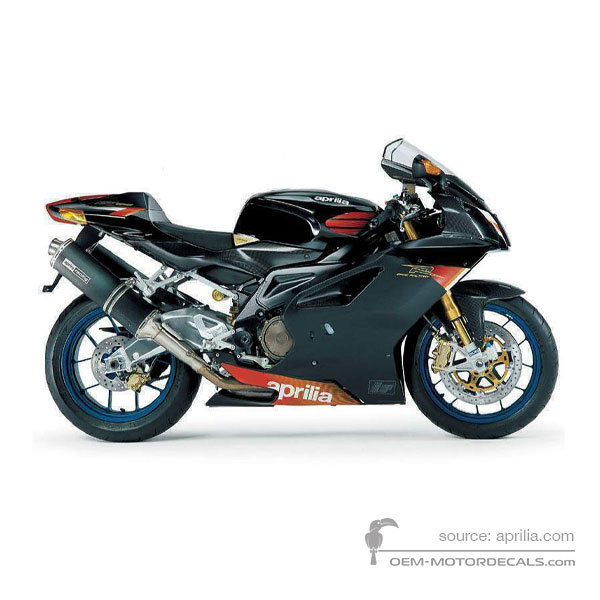 Naklejki do Aprilia RSV1000R Factory 2004 - Czarny • Aprilia Naklejki OEM