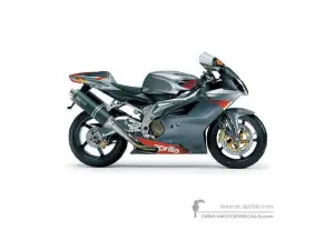 Adesivi per Aprilia RSV1000R 2004 - Grigio • Aprilia Adesivi OEM