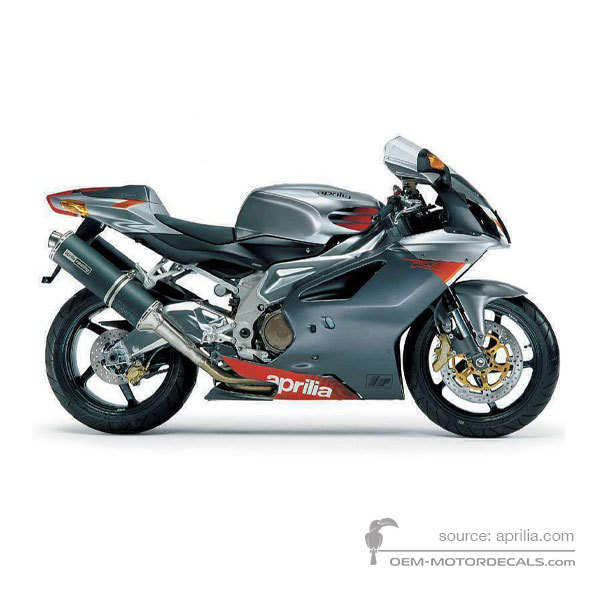 Naklejki do Aprilia RSV1000R 2004 - Szary • Aprilia Naklejki OEM