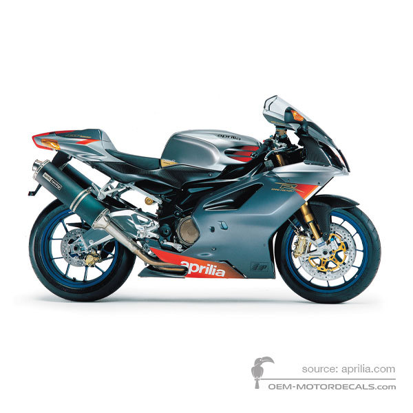 Aufkleber für Aprilia RSV1000R Factory 2004 - Grau • Aprilia OEM-Aufkleber