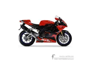 Naklejki do Aprilia RSV1000R Factory 2005 - Czerwony • Aprilia Naklejki OEM
