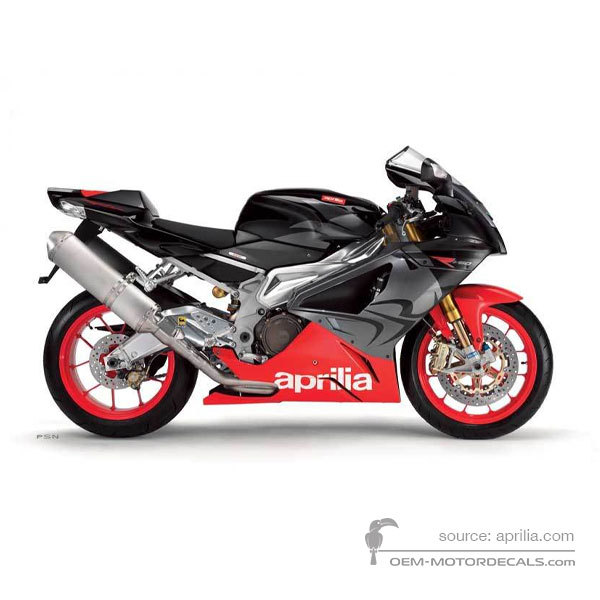 Naklejki do Aprilia RSV1000R Mille 2007 - Czarny • Aprilia Naklejki OEM