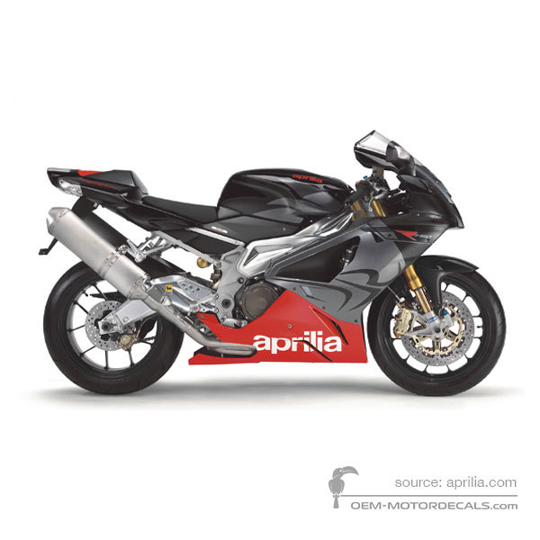 Adesivi per Aprilia RSV1000R Mille 2008 - Nero • Aprilia Adesivi OEM