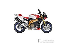 Stickers voor Aprilia RSV TUONO 1000 R FACTORY 2007 - Rood • Aprilia OEM Stickers