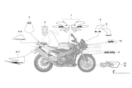 Aprilia RSV TUONO 1000 R FACTORY 2008 - Red