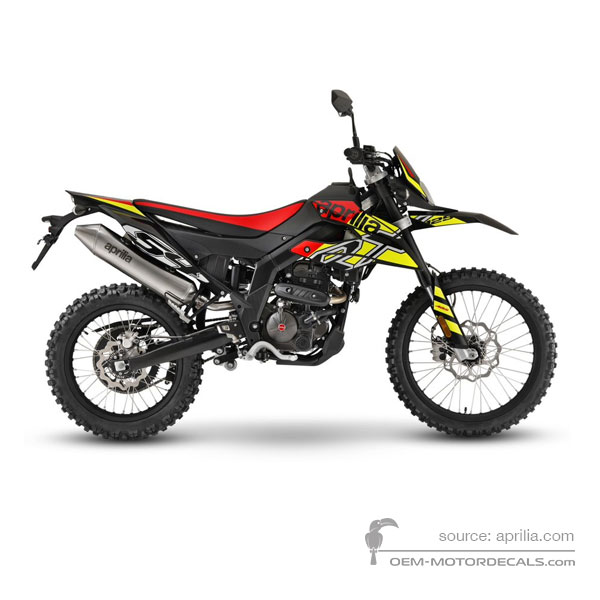 Autocollants pour Aprilia RX125 2023 - Jaune • Aprilia Autocollants OEM