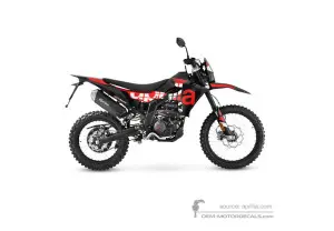 Naklejki do Aprilia RX125 2025 - Czarny • Aprilia Naklejki OEM