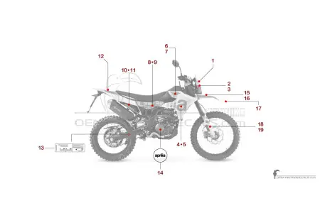 Aprilia RX125 2025 - Bianco