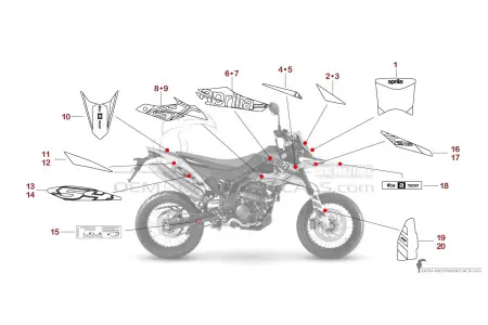 Aprilia SX125 2023 - Blanc