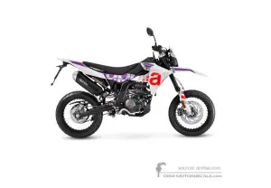 Autocollants pour Aprilia SX125 2025 - Blanc • Aprilia Autocollants OEM