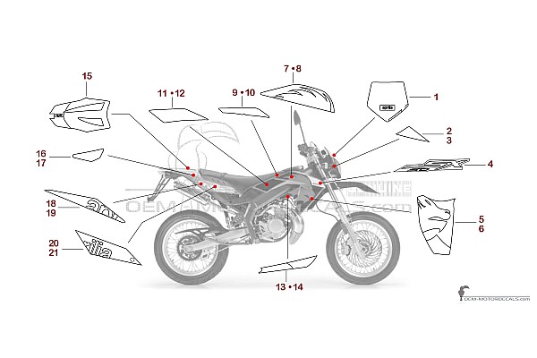 Aprilia SX50 2006 - Rot
