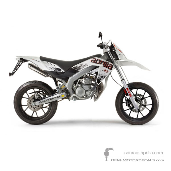 Stickers voor Aprilia SX50 2013 Limited Edition - Wit • Aprilia OEM Stickers