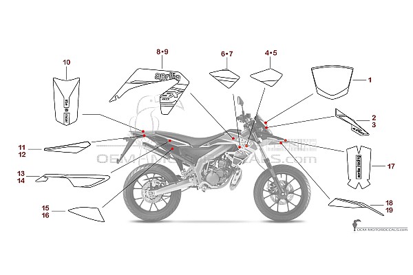 Aprilia SX50 2020 - Wit