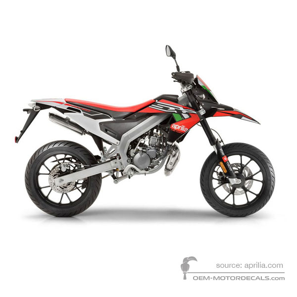 Decals for Aprilia SX50 FACTORY 2019 - Red • Aprilia OEM Decals