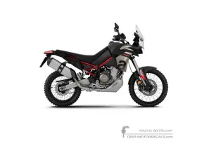 Autocollants pour Aprilia TUAREG 660 2024 - Noir Rouge • Aprilia Autocollants OEM