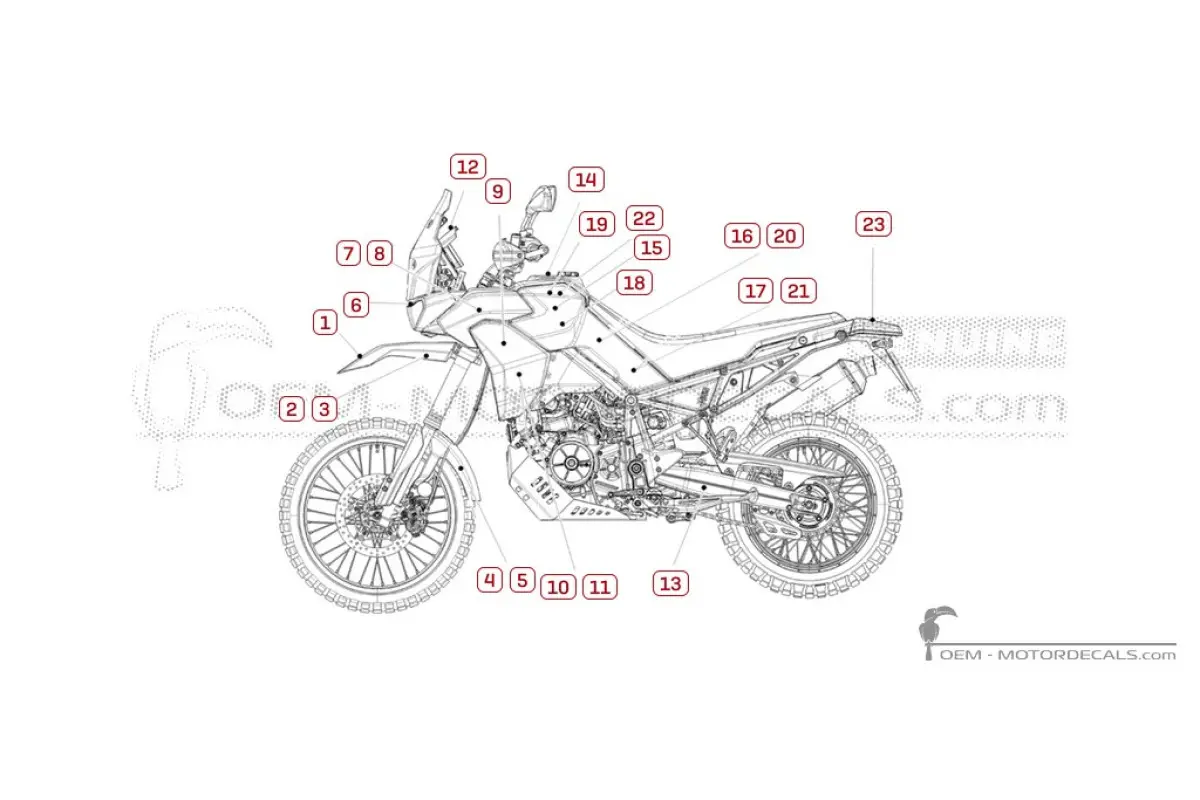 Decals for Aprilia TUAREG 660 2025 • Aprilia OEM Decals