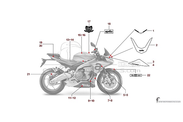 Aprilia TUONO 660 2022 - Gray