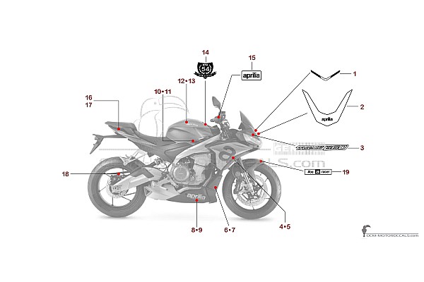 Aprilia TUONO 660 2023 - Szary