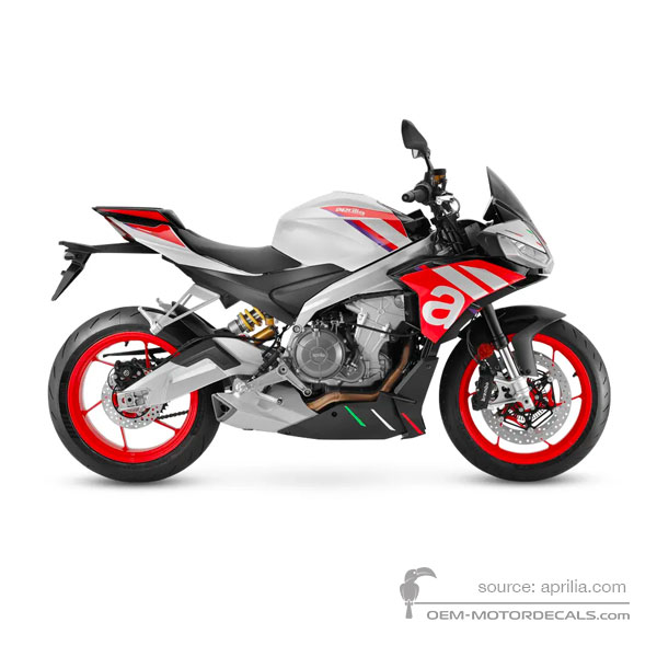 Autocollants pour Aprilia TUONO 660 2024 - Blanc • Aprilia Autocollants OEM