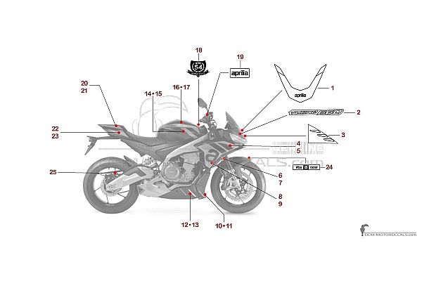 Aprilia TUONO 660 2024 - Schwarz Rot