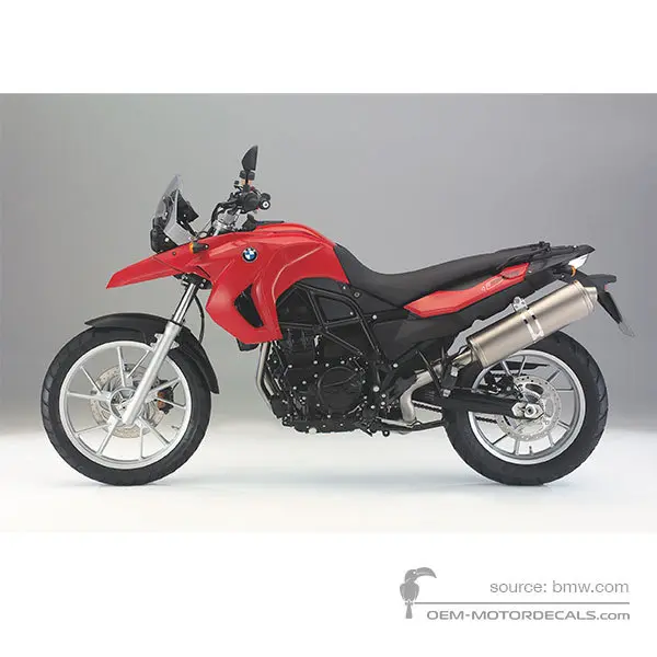 BMW F650GS 2007 - Rouge - Flamm-rot, Zierl