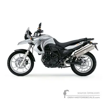 BMW F650GS 2011 - Silver - Weiss-aluminum 2 metallic mat