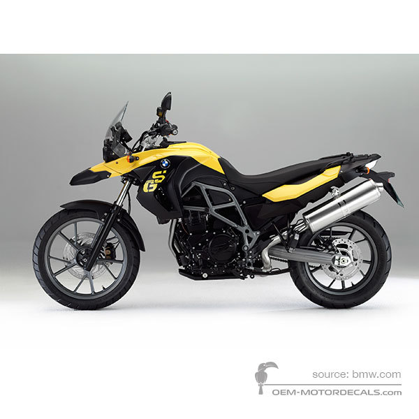 Stickers voor BMW F650GS 2012 - Geel • BMW OEM Stickers