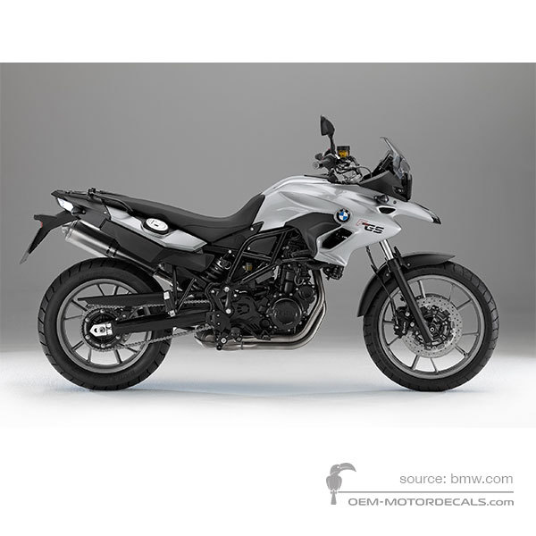 Pegatinas para BMW F700GS 2013 - Plata • BMW Pegatinas OEM