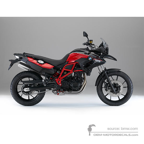 Stickers voor BMW F700GS 2015 - Zwart Rood • BMW OEM Stickers