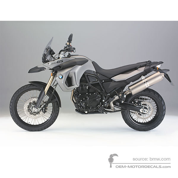 Stickers voor BMW F800GS 2008 - Zilver • BMW OEM Stickers