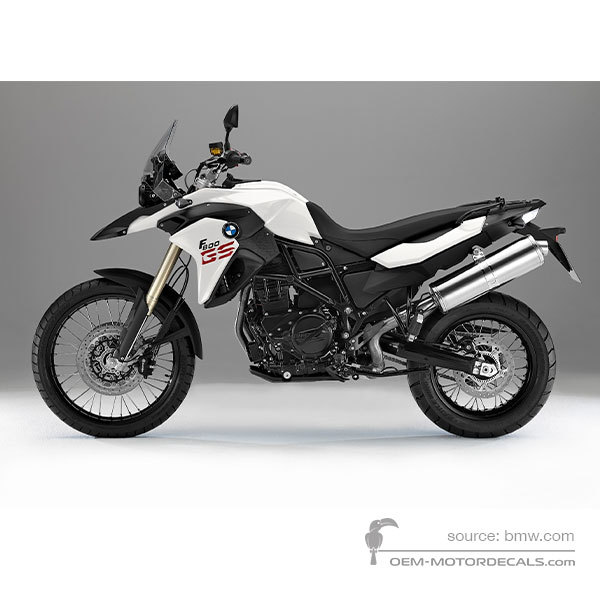 Stickers voor BMW F800GS 2013 - Wit • BMW OEM Stickers