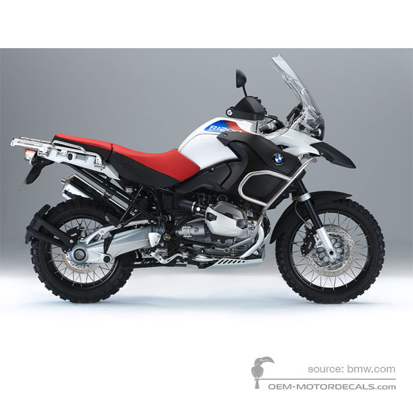 Decals for BMW R1200GS Adventure 2010 - White • BMW OEM Decals