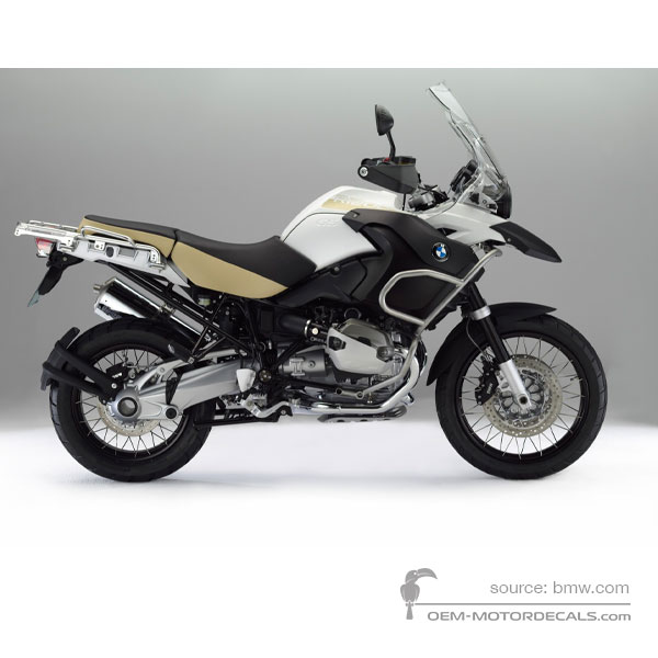 OEM Decals BMW R1200GS Adventure 2012 White Original Stickers
