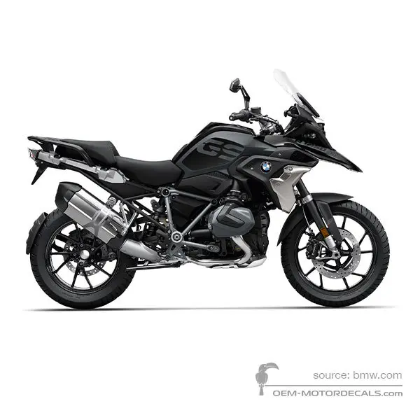 BMW R1250GS 2021 - Zwart - Black-storm met. / black / agate-grey