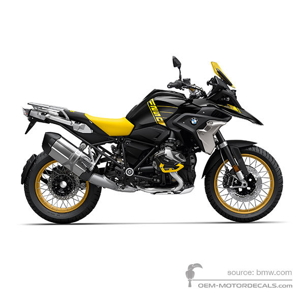 Decals for BMW R1250GS 2022 - Yellow • BMW OEM Decals