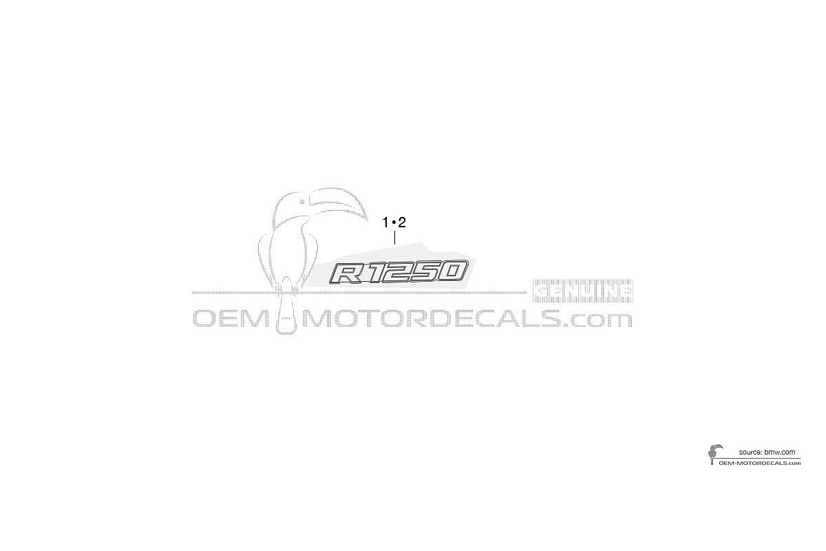Aufkleber für BMW R1250GS Adventure 2020 - Grau • BMW OEM-Aufkleber
