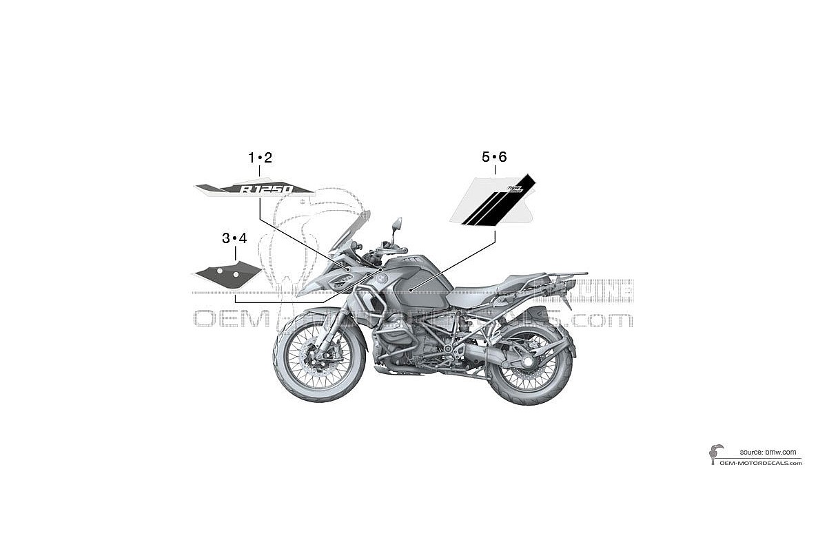 Stickers voor BMW R1250GS Adventure 2021 - Zwart • BMW OEM Stickers