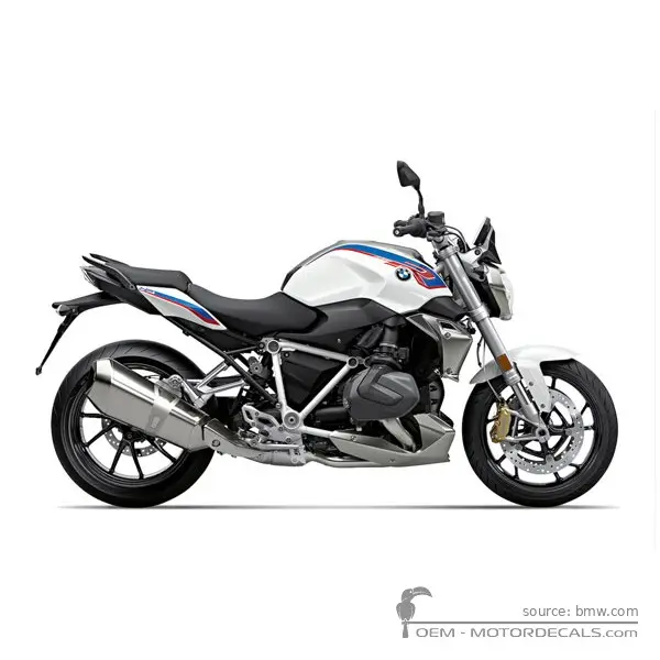 BMW R1250R HP 2018 - Light White / Racing Blue Metallic / Racing Red