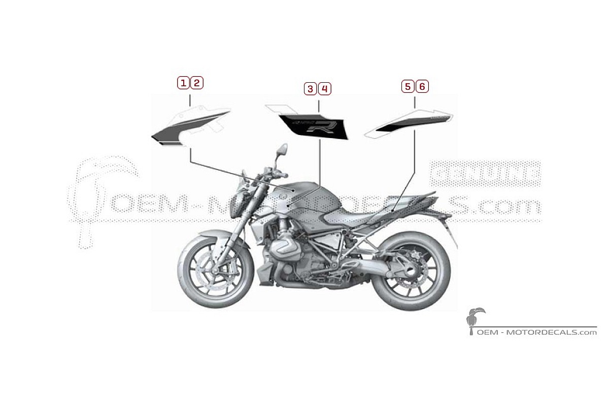 Adesivi per BMW R1250R Exclusive 2018 • BMW Adesivi OEM