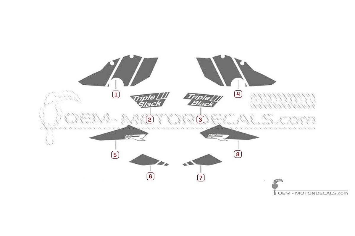 Aufkleber für BMW R1250R Triple Black 2023 • BMW OEM-Aufkleber