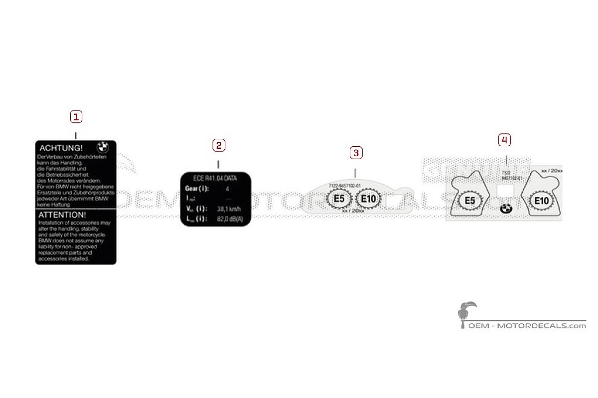 Decals for Caution labels • BMW OEM Decals