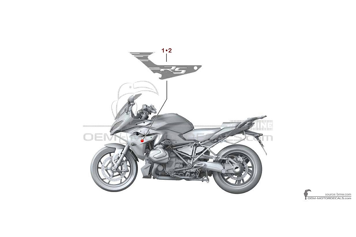 Aufkleber für BMW R1250RS 2020 - Blau • BMW OEM-Aufkleber