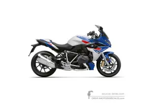 Adesivi per BMW R1250RS 2023 - Blu Bianco • BMW Adesivi OEM