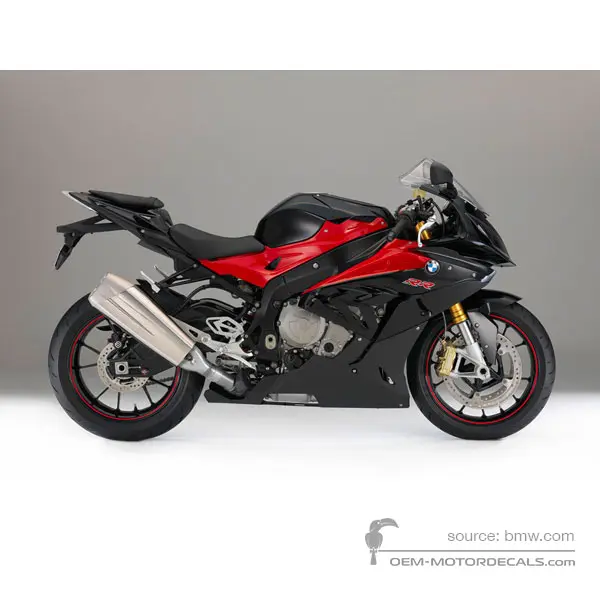 BMW S1000RR 2016 - Negro - Black-storm metallic / Racing-red uni